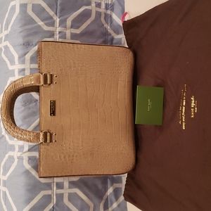 Kate Spade- Croc Embossed Patent Tote